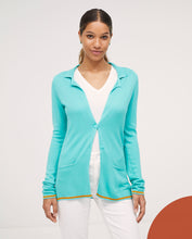 Laden Sie das Bild in den Galerie-Viewer, Feinstrickblazer SURKANA Türkis