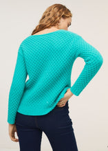 Laden Sie das Bild in den Galerie-Viewer, SURKANA Türkis Waffelpullover