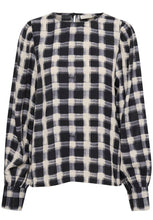 Laden Sie das Bild in den Galerie-Viewer, KAFFE karierte Bluse