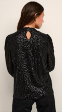 Laden Sie das Bild in den Galerie-Viewer, Schwarzes Paillettentop von KAFFE