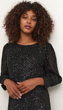 Laden Sie das Bild in den Galerie-Viewer, Schwarzes Paillettenkleid von KAFFE