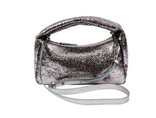 Laden Sie das Bild in den Galerie-Viewer, SURKANA Handtasche in Silber mit Glitzer-Metallic
