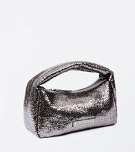 Laden Sie das Bild in den Galerie-Viewer, SURKANA Handtasche in Silber mit Glitzer-Metallic