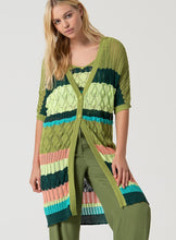 Charger l'image dans la galerie, Gilet long SURKANA en maille vert