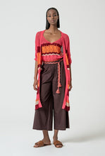 Charger l'image dans la galerie, Gilet long SURKANA en maille fushia orange