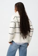 Laden Sie das Bild in den Galerie-Viewer, Pull Tiffosi Femme Rayé, Zippé, Maille Torsadée.Boutique Mode