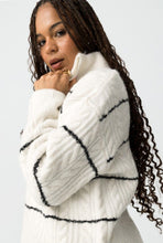 Laden Sie das Bild in den Galerie-Viewer, Pull Tiffosi Femme Rayé, Zippé, Maille Torsadée.Boutique Mode