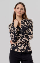 Charger l'image dans la galerie, Chemise Femme Imprimée Abstraite Noir et Nude Surkana — Manches Longues
