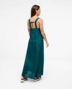 Robe longue Lin vert SURKANA