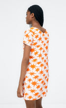 Charger l&#39;image dans la galerie, Robe courte Surkana étoiles orange
