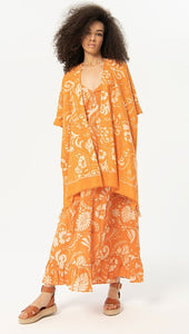 Kimono court SURKANA coton orange