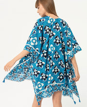 Charger l&#39;image dans la galerie, Kimono court SURKANA coton bleu

