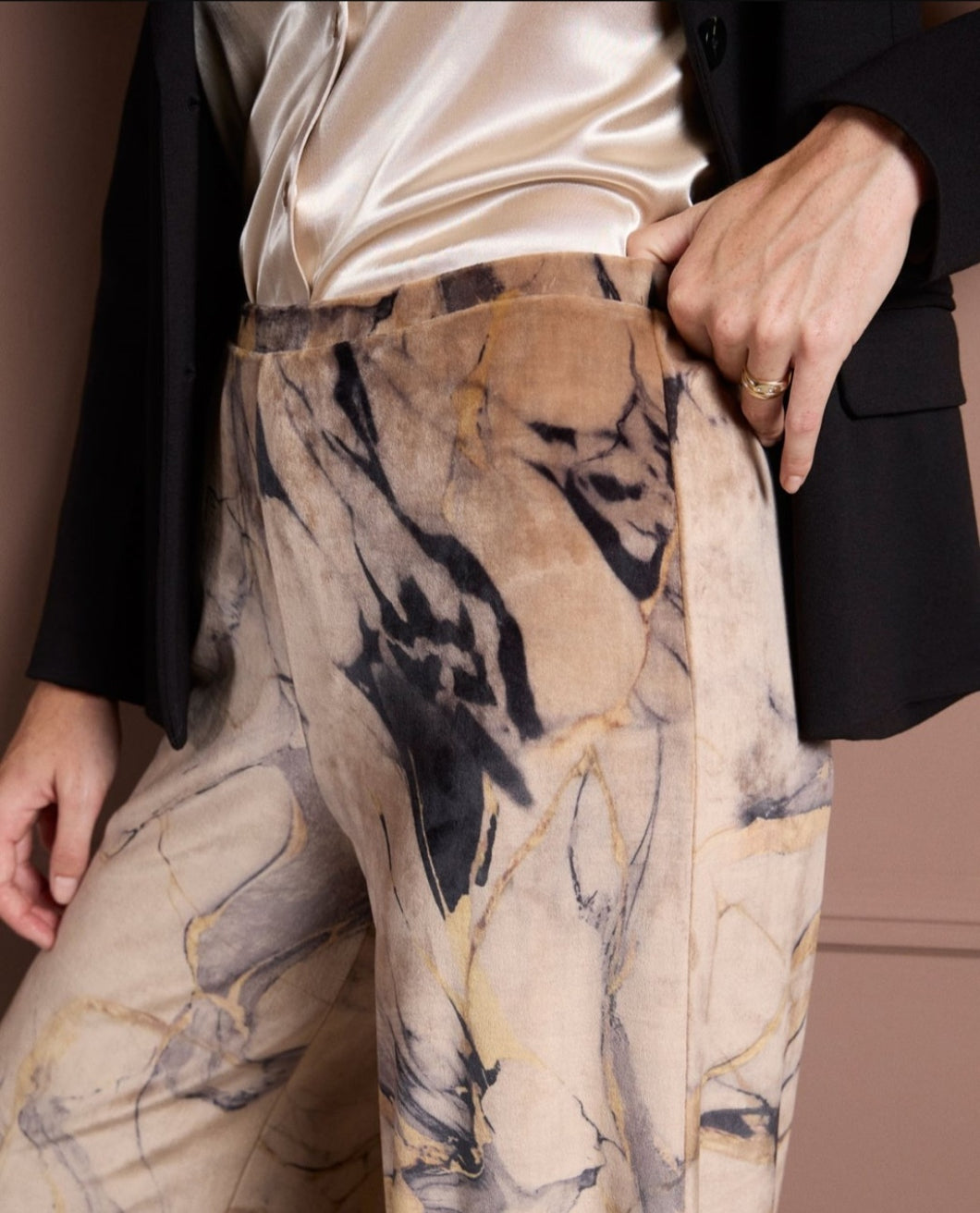 Pantalon Surkana velours marbré